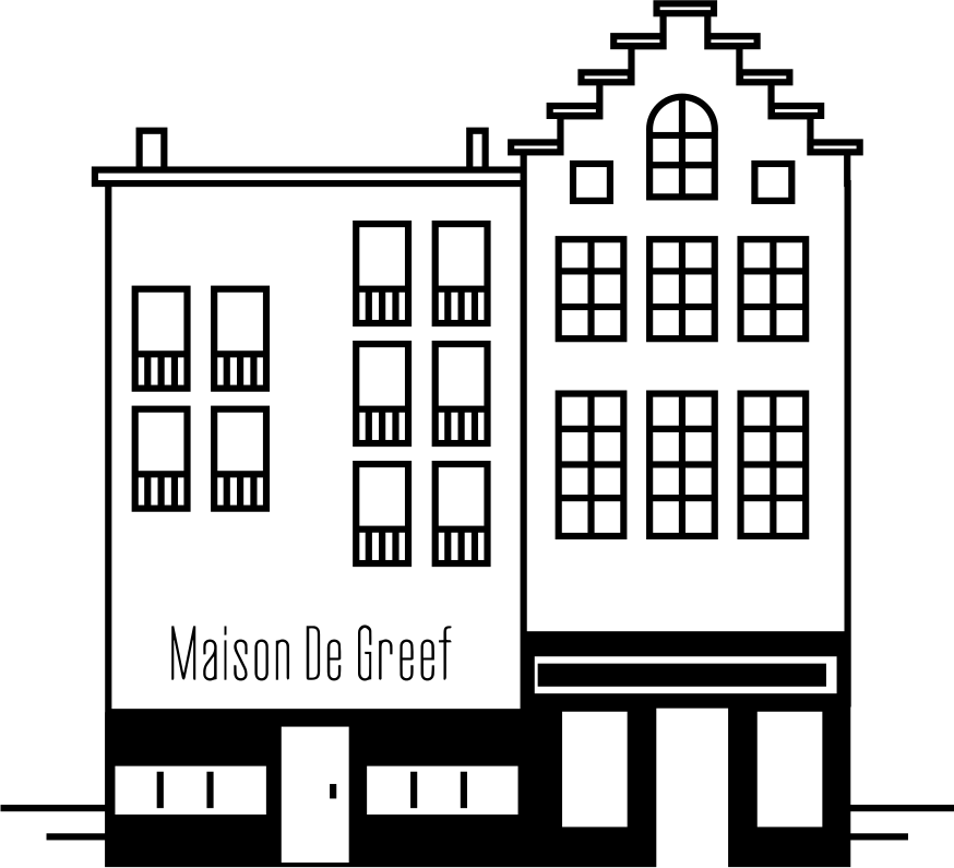 Line drawing of the Maison De Greef facade