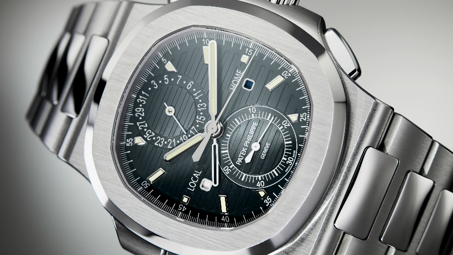 Patek Philippe Flyback Chronograph. Travel Time — gedragen