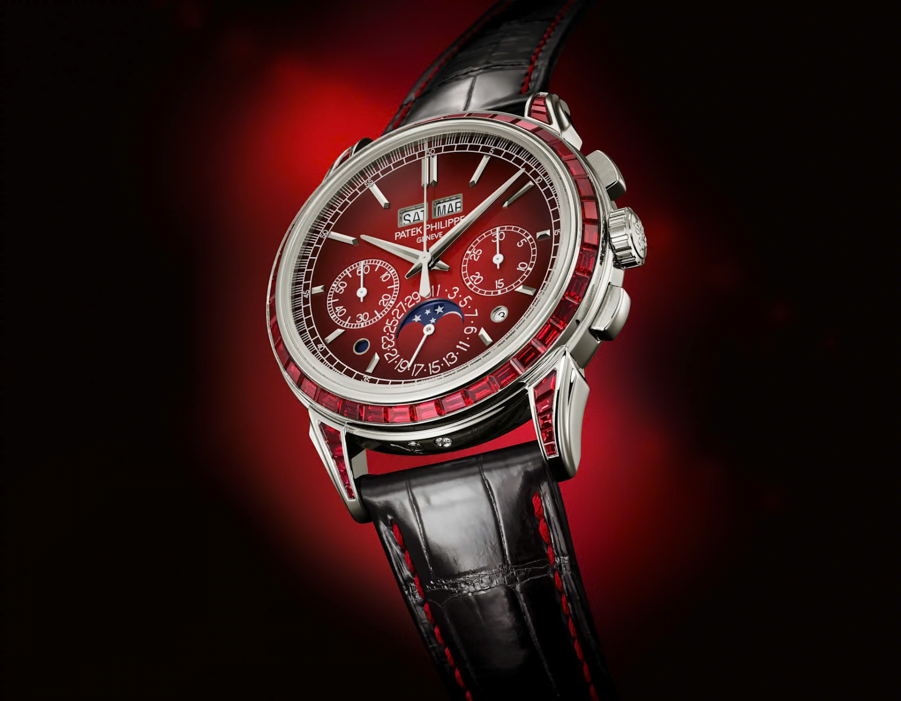 Patek Philippe Chronograph. Perpetual Calendar. Joaillerie. — sfeerbeeld