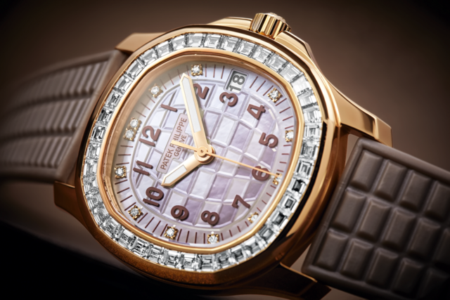 Patek Philippe Aquanaut Luce. Haute Joaillerie — gedragen