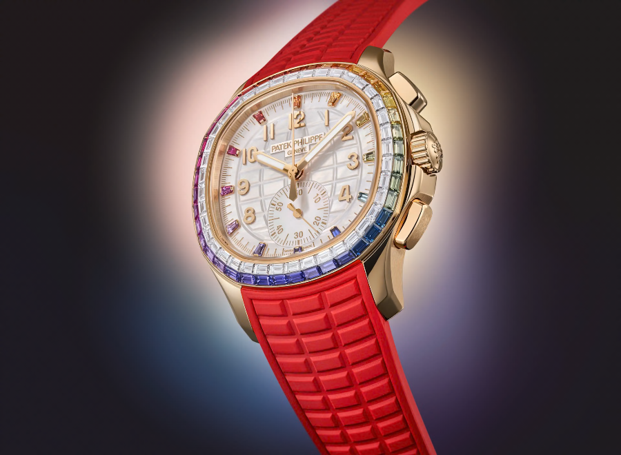 Patek Philippe Aquanaut Luce « rainbow » chronograph — gedragen