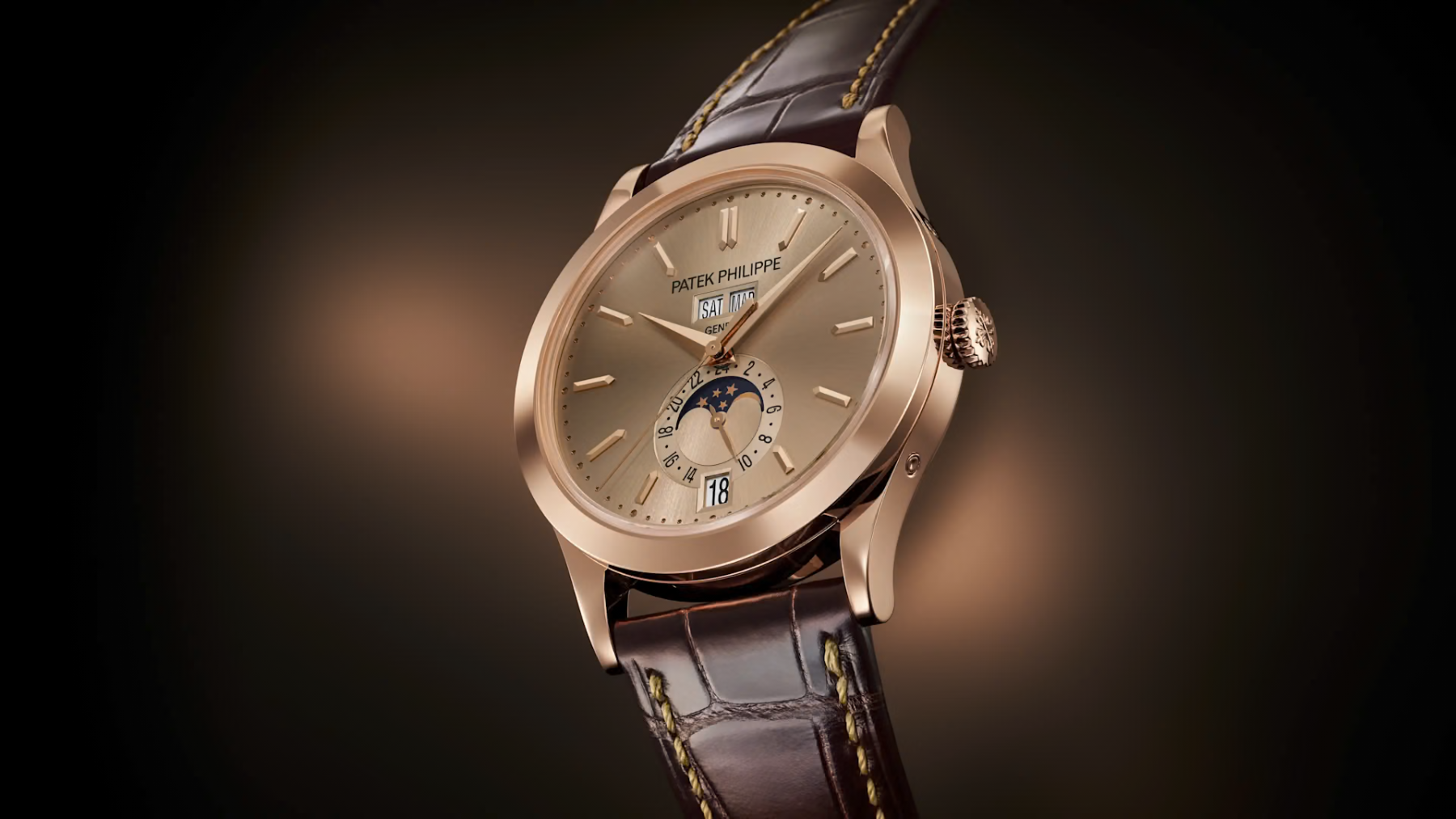 Patek Philippe Annual calendar with moon phases. — sfeerbeeld